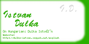 istvan dulka business card